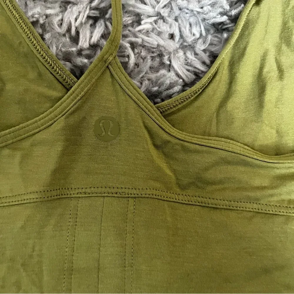 lululemon modal yoga tank bronze green size 6